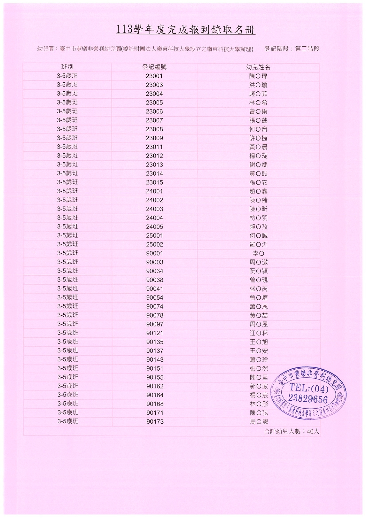 三歲完成報到113